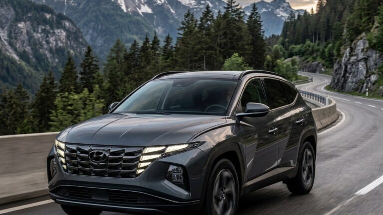 2027 Hyundai Tucson Hybrid refined center console physical climate buttons and AWD specs